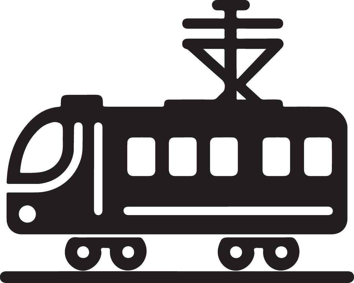 Electric Train Railway Symbol for All Uses vector