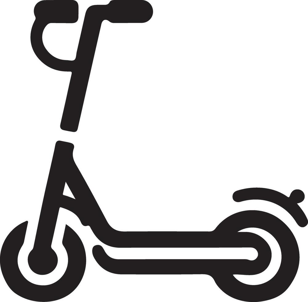 Electric Scooter Silhouette Illustration for Print vector