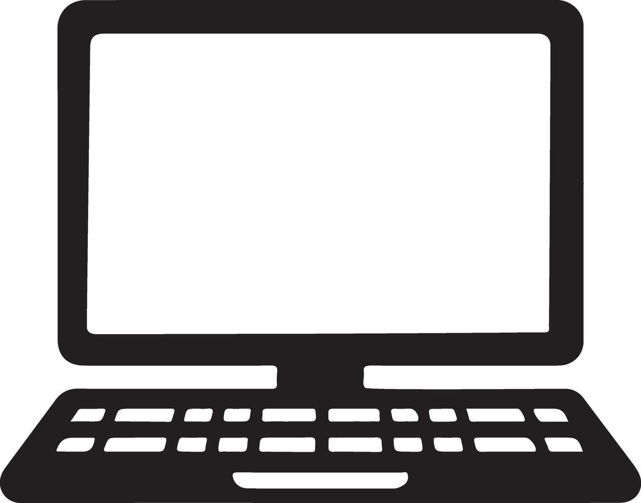 Unique Computer Silhouette Art Creations vector