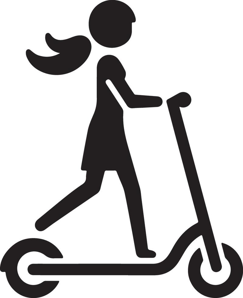Electric Scooter Silhouette Templates for Creative Projects vector