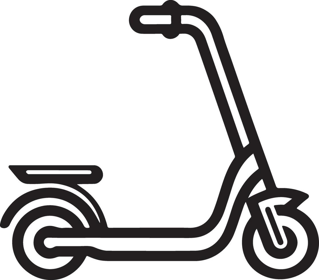 High Quality Electric Scooter Silhouette Art Collection vector