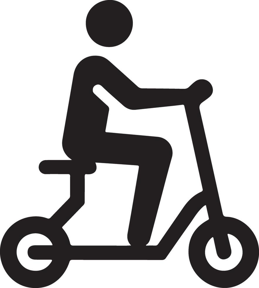 Electric Scooter Silhouette Art for Web Usage vector