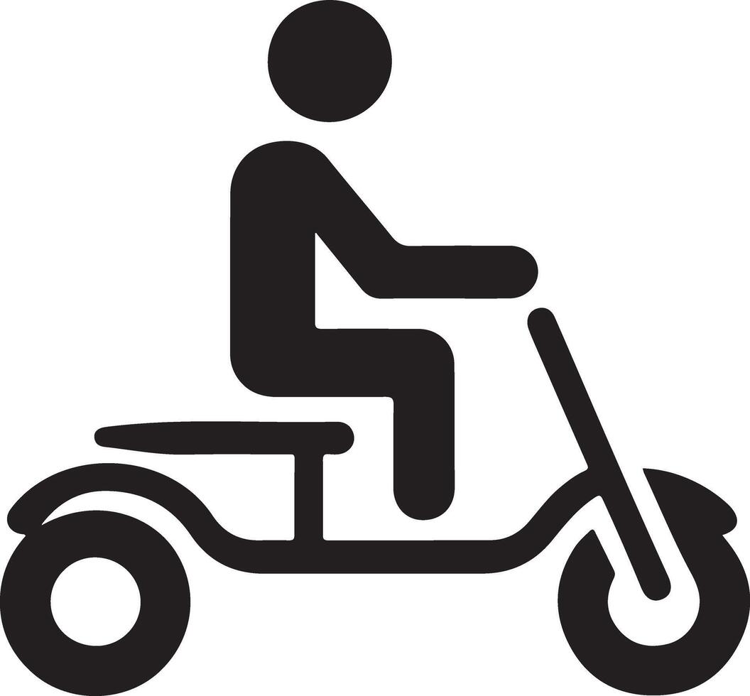 Creative Electric Scooter Silhouette Illustration Set Available vector