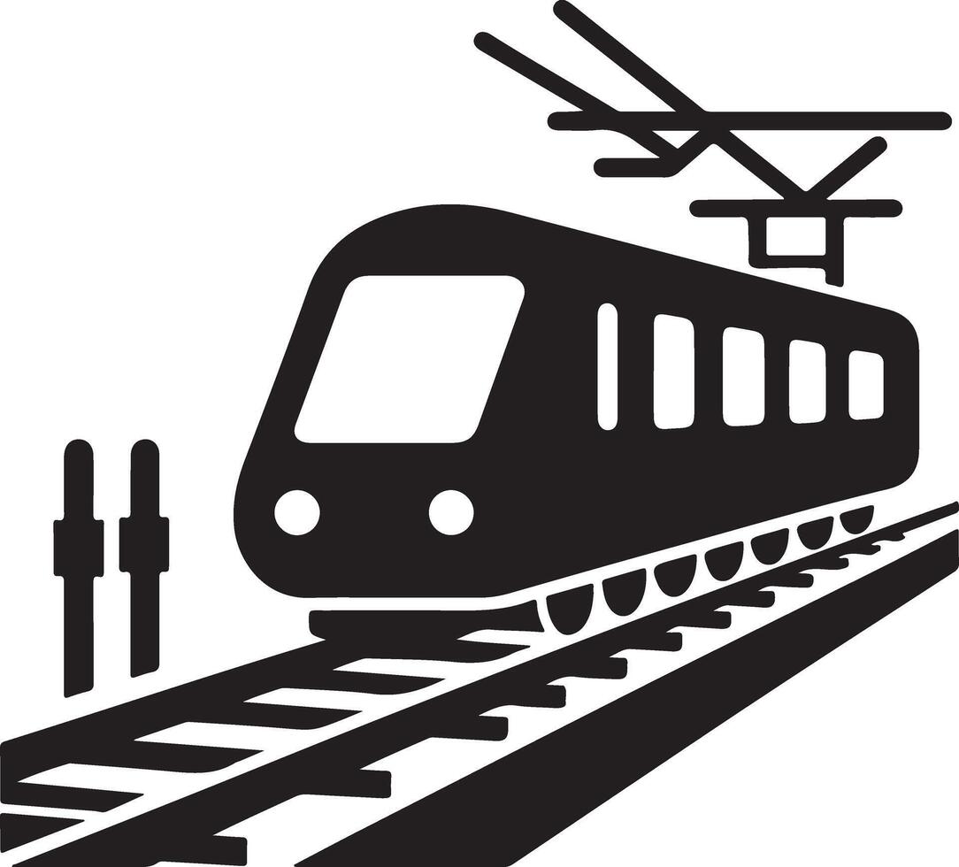 Electric Train Railway Illustration for Marketing vector