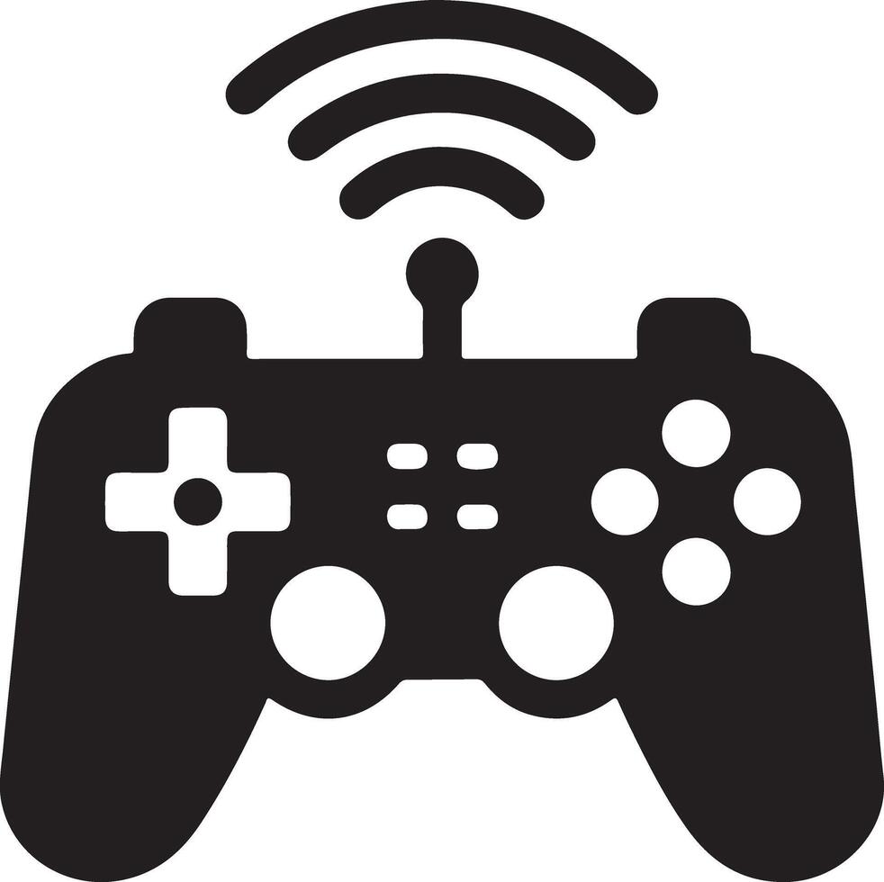 Unique Gaming Console Silhouette for Graphic Design vector