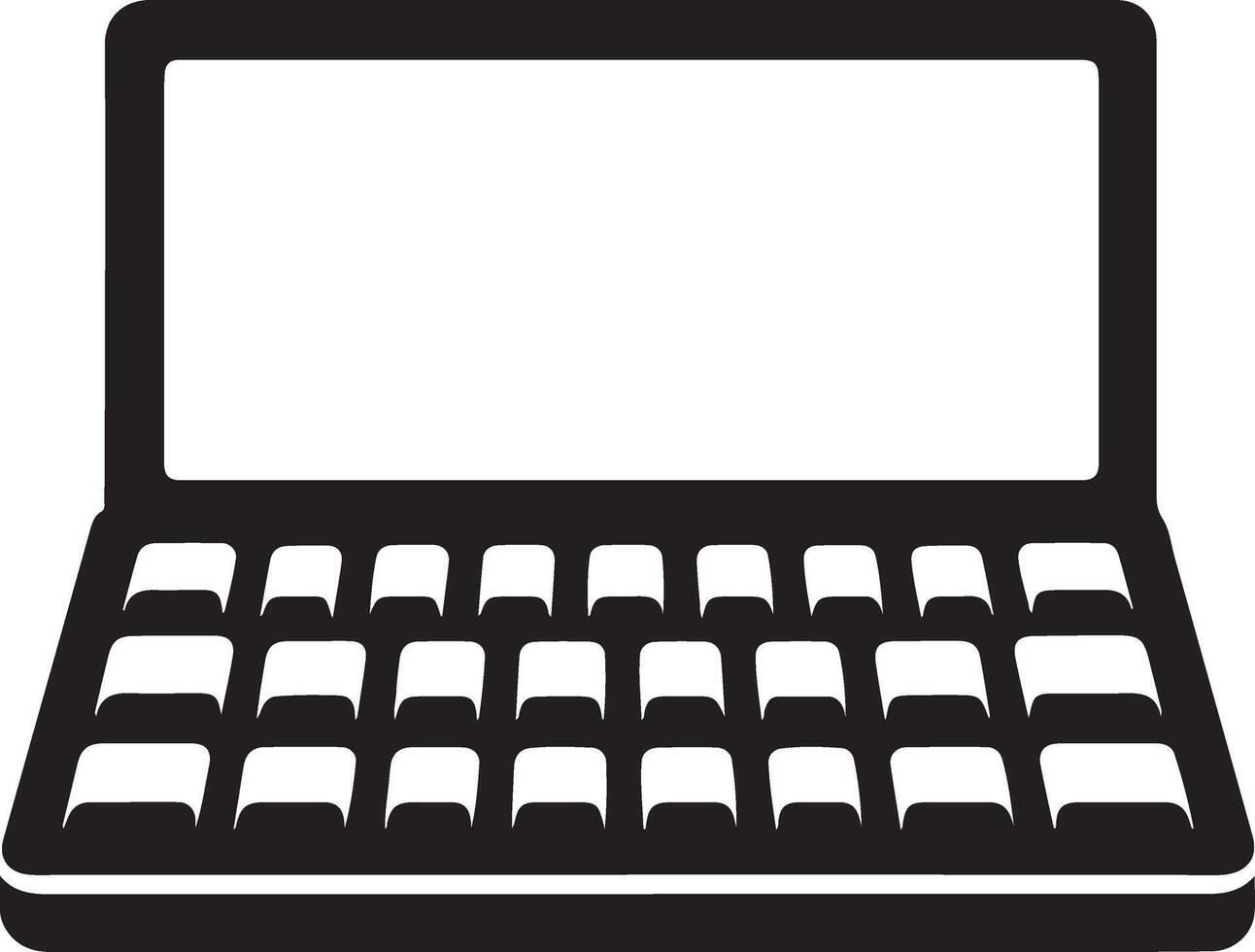 Stunning Computer Silhouette Symbol for Projects vector