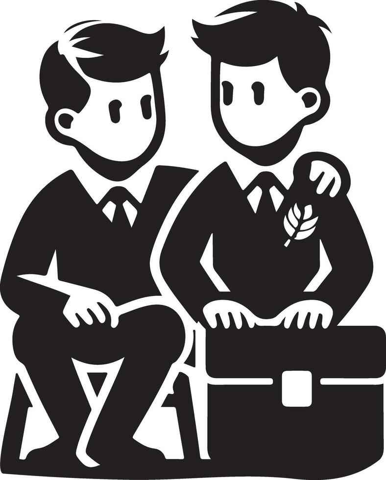 High Quality Brother Silhouette Symbol Art vector