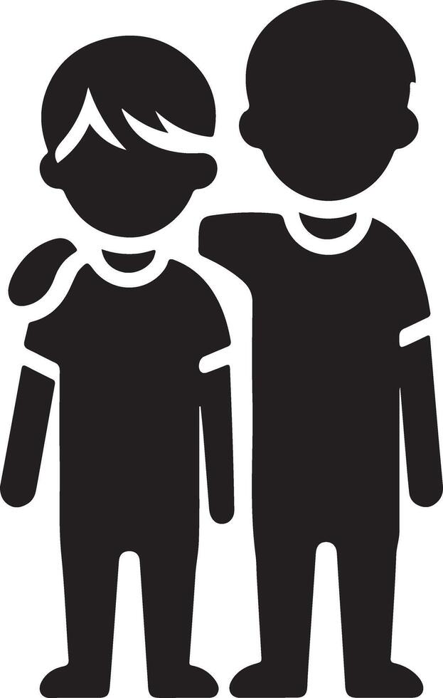Eye Catching Brother Icon for Print and Web vector