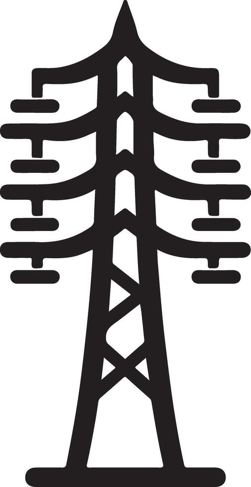 Creative Electric Pylon Silhouette Art Resources vector