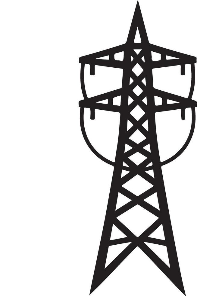 Versatile Electric Pylon Silhouette Image Collection vector