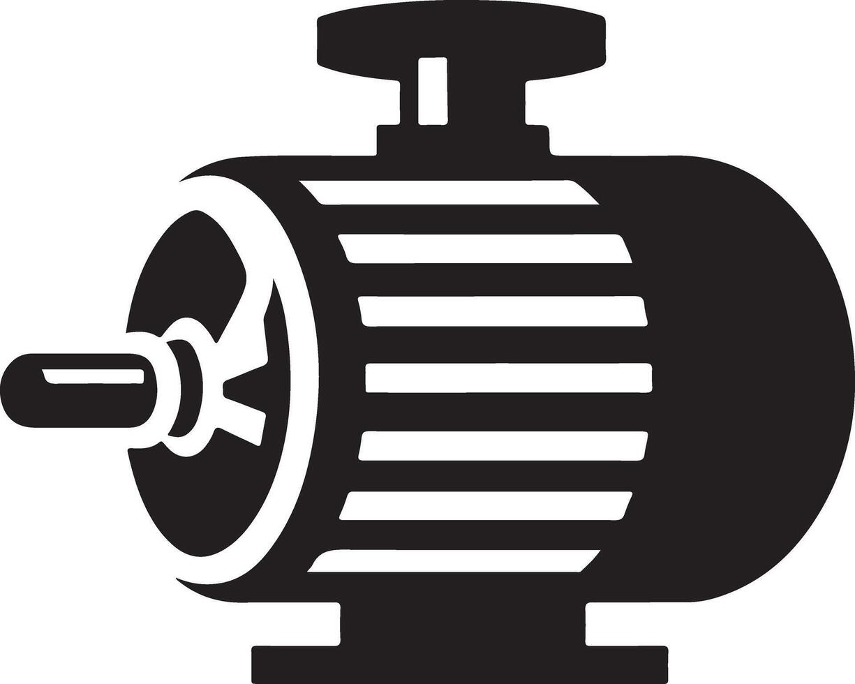 Modern Electric Motor Silhouette Design for Branding vector