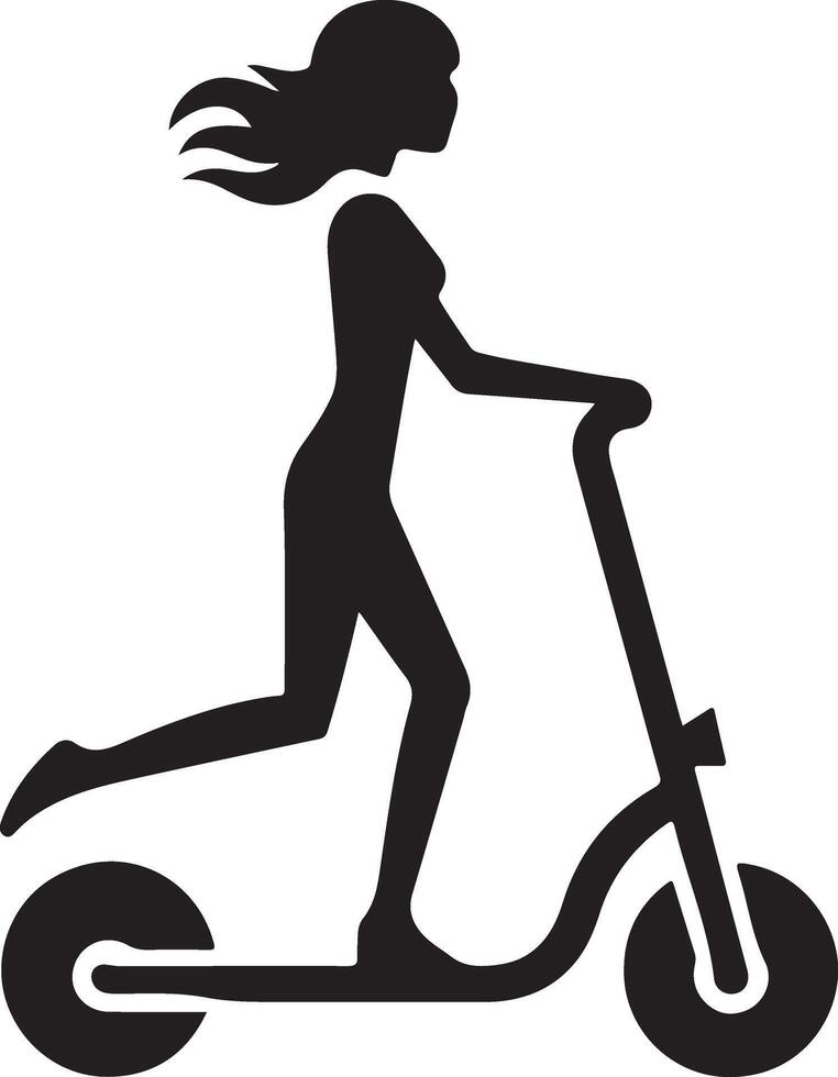Exceptional Electric Scooter Silhouette Illustrations for Marketing vector