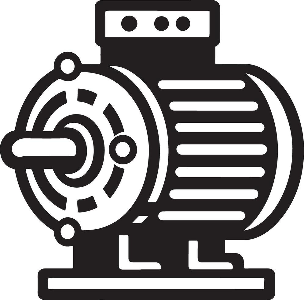 Dynamic Electric Motor Silhouette Image for Projects vector