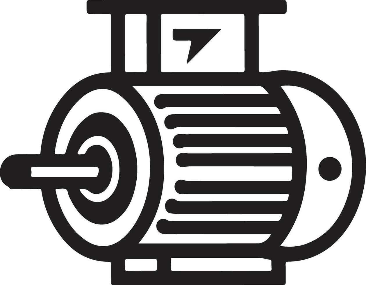 High-Quality Electric Motor Silhouette Design vector