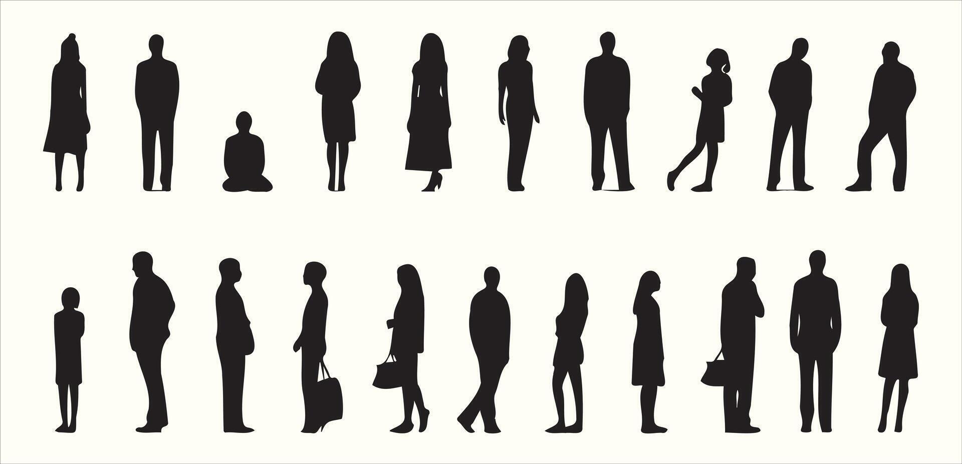 Simple Human Silhouette Illustrations for All Occasions vector