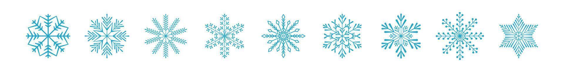 Frozen snowflake symbol collection illustration vector