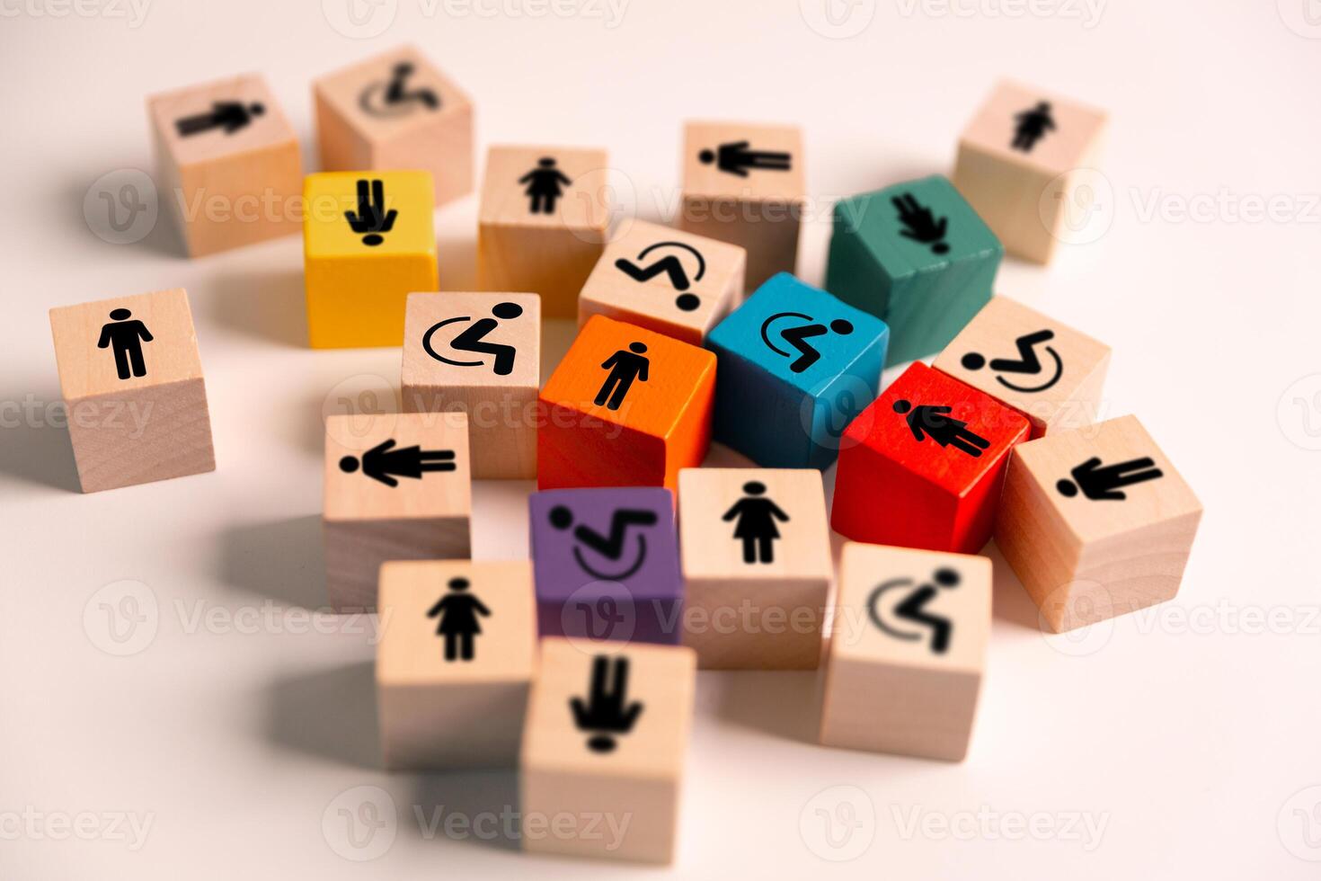 Concept of inclusion and equity in employment ensures that people with disabilities are provided equal opportunities in diverse work environment, promoting both business success and health equality. photo
