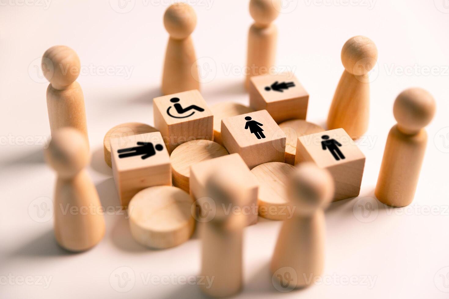 concepto de inclusión y capital en empleo asegura ese personas con discapacidades son previsto igual oportunidades en diverso trabajo ambiente, promoviendo ambos negocio éxito y salud igualdad. foto