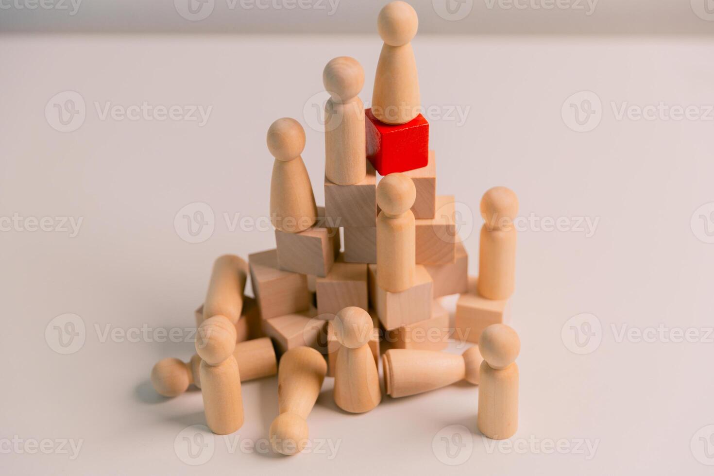 Successful manager demonstrates strong leadership by guiding group in right direction, inspiring them to follow innovative ideas and stay ahead of competition. influence, supervision, attitude. photo