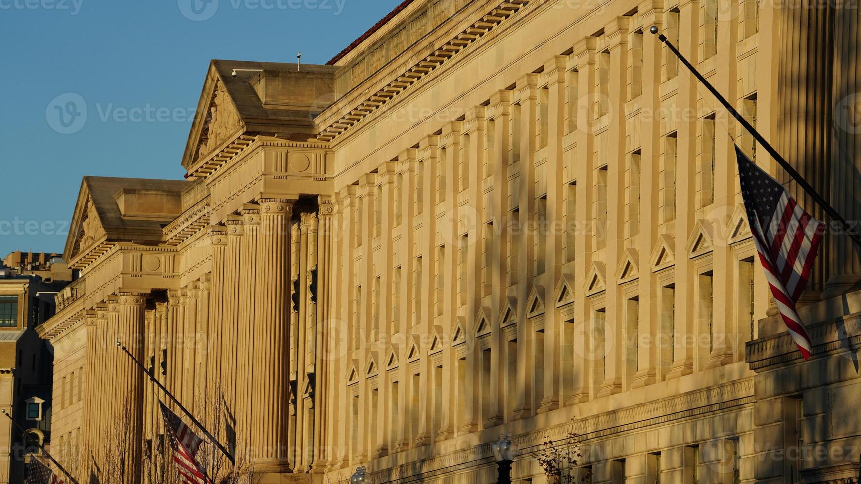 The Washington DC city view with the old architectures in autumn photo