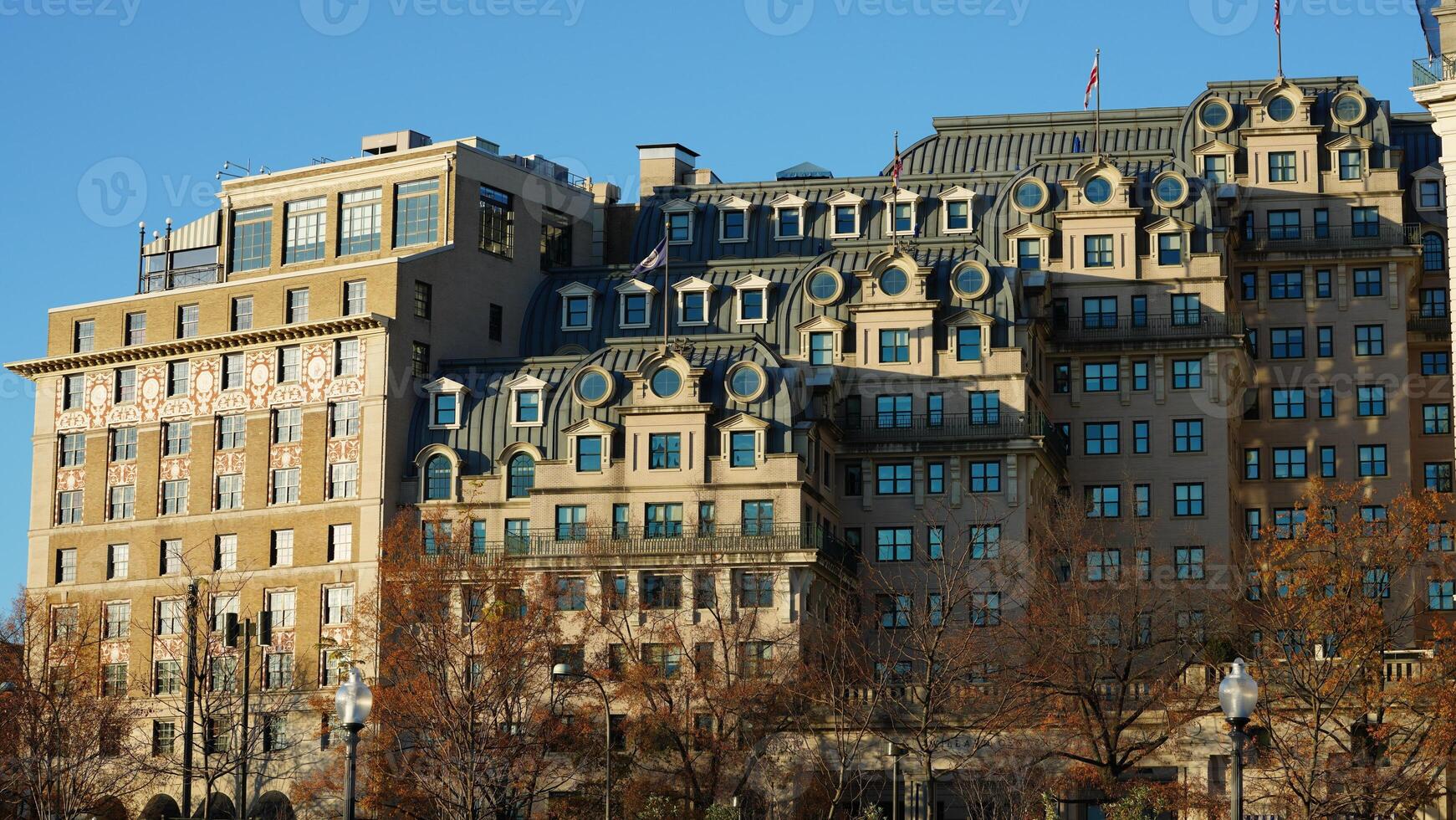 The Washington DC city view with the old architectures in autumn photo