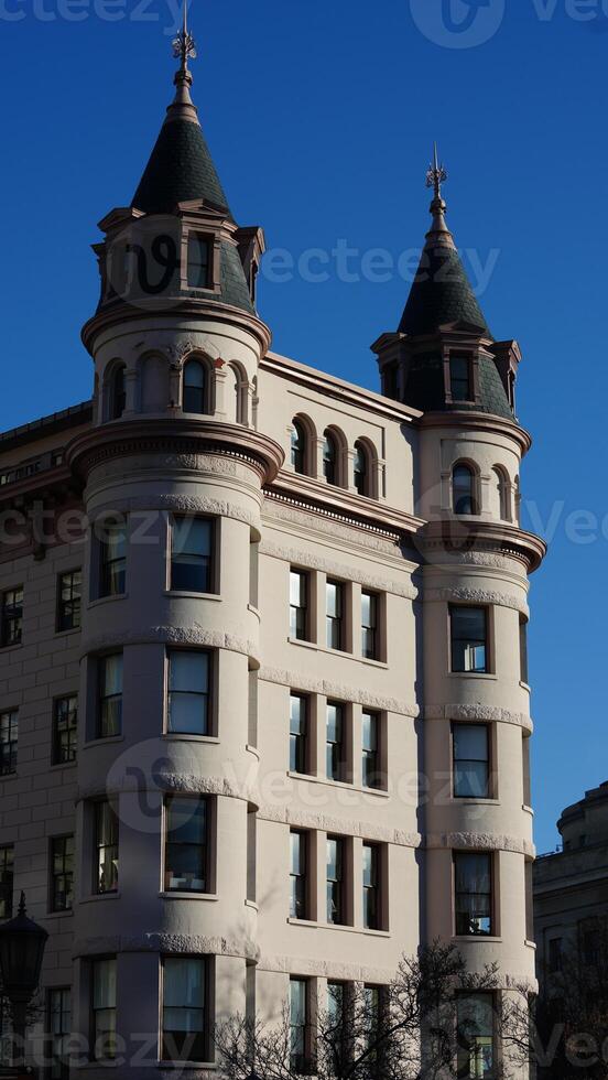 The Washington DC city view with the old architectures in autumn photo