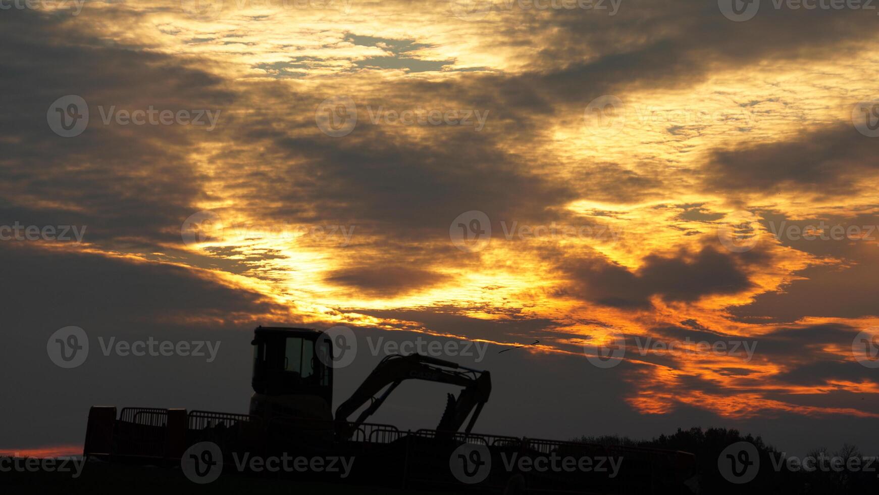 The beautiful sunset sky view with the colorful clouds as background photo