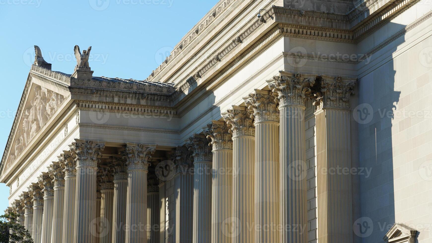 The Washington DC city view with the old architectures in autumn photo