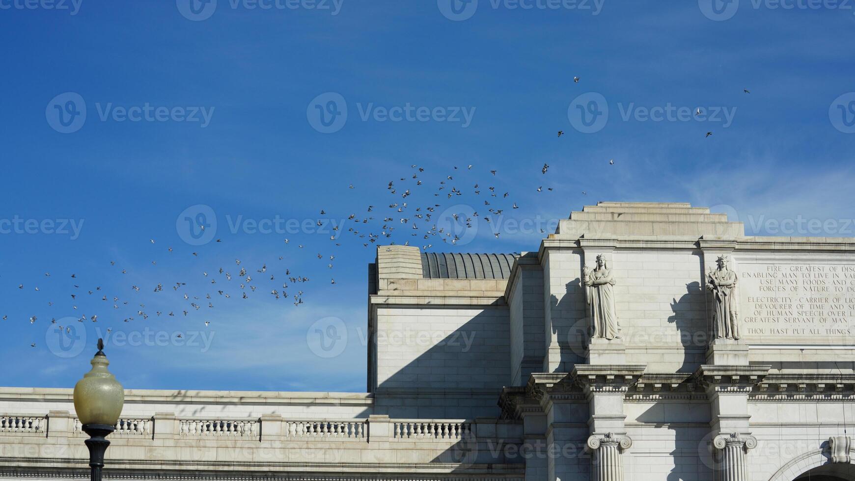 The Washington DC city view with the old architectures in autumn photo