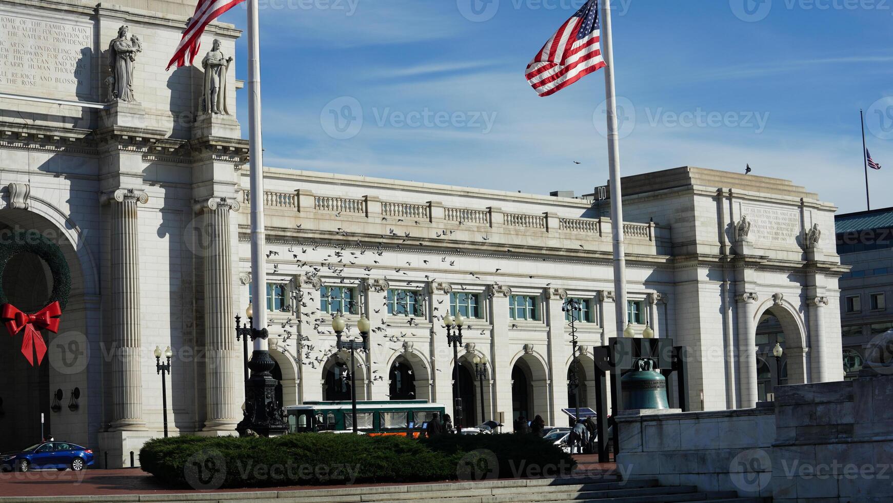 The Washington DC city view with the old architectures in autumn photo