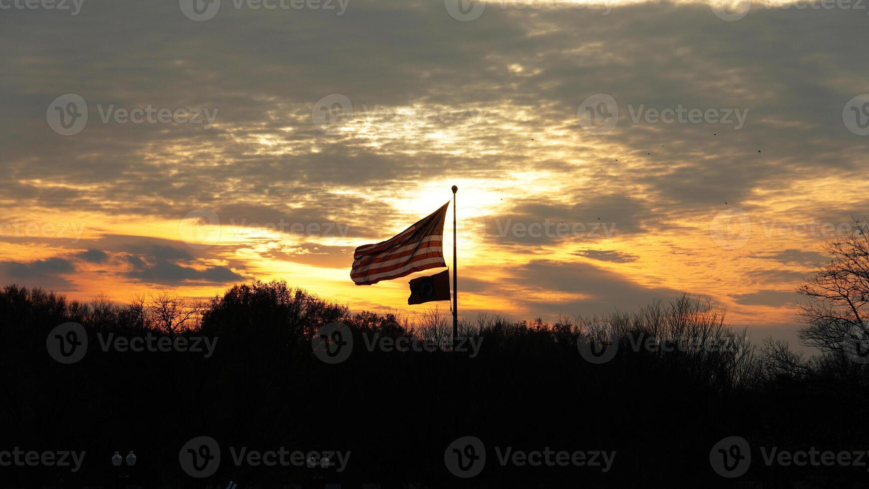 The beautiful sunset sky view with the colorful clouds as background photo