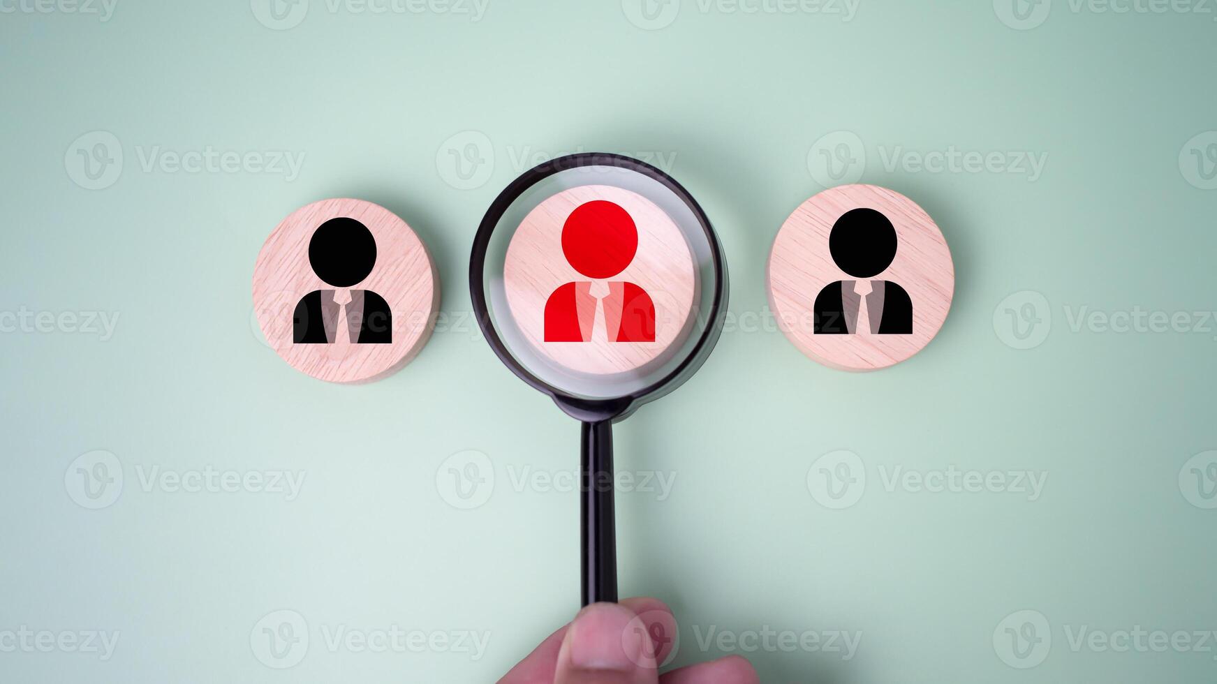 Human Resources HR Manager, Focus Manager icon, One employee for leadership services, HR, HRM, HRD leading organization in recruiting and prospecting, Building a strong team. photo