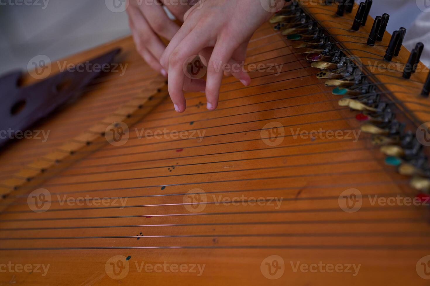 Lithuanian plucked string instrument stringed Kankles photo