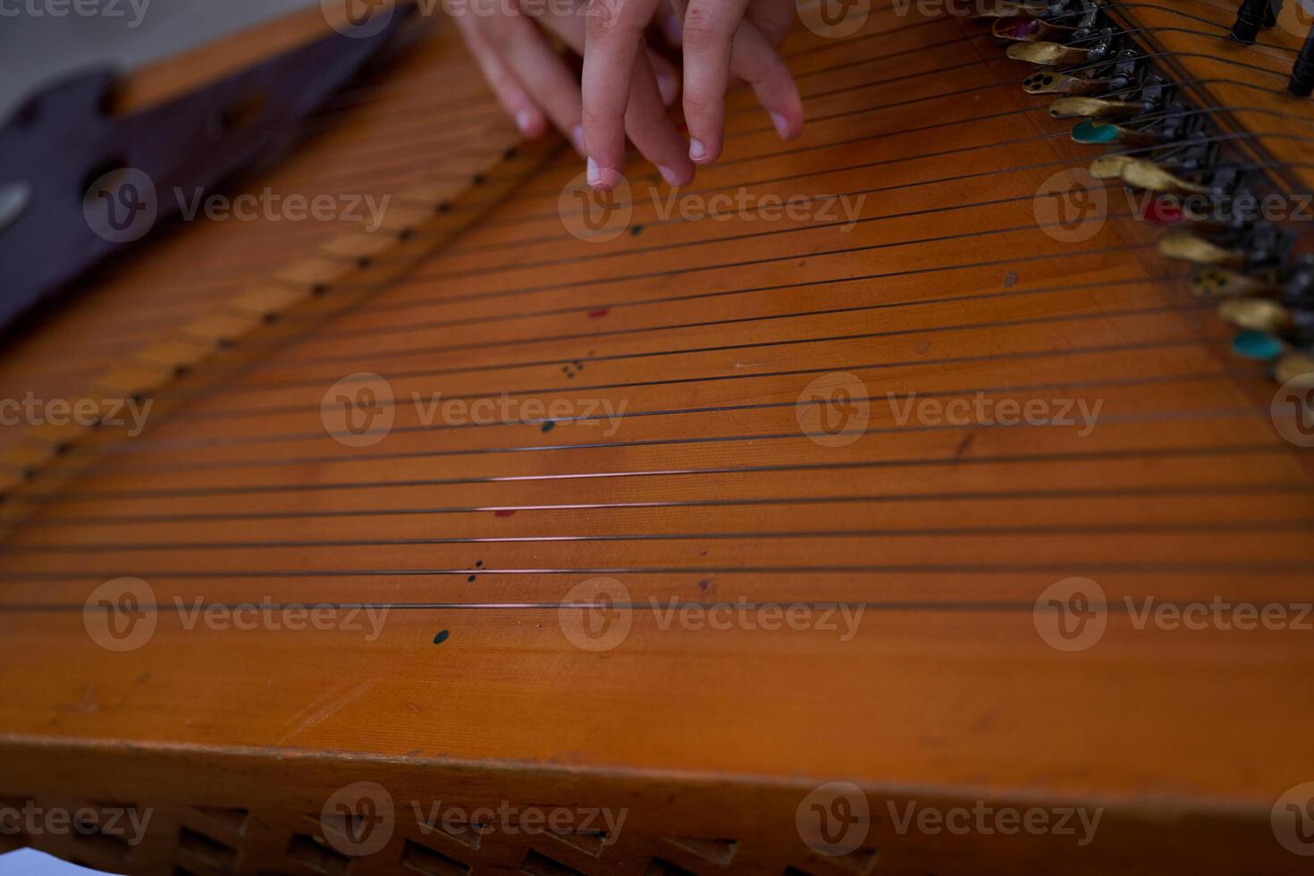 Lithuanian plucked string instrument stringed Kankles photo