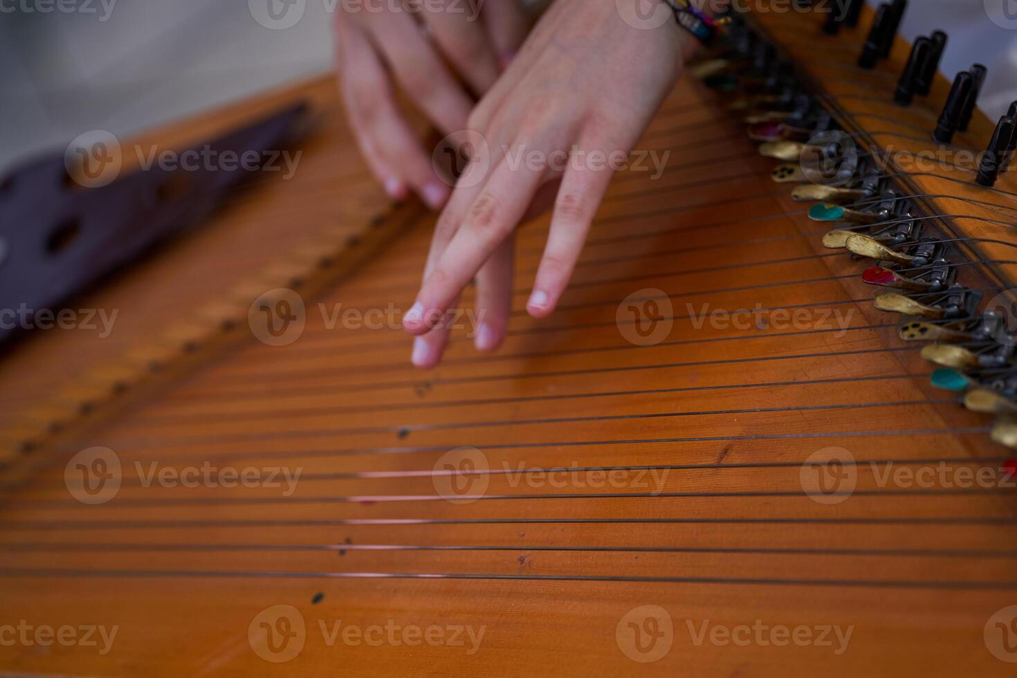 Lithuanian plucked string instrument stringed Kankles photo