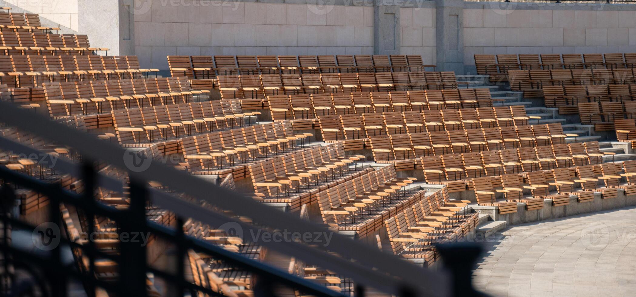 Seats, Amphitheater, Empty, Greece - View of empty seats in an amphitheater in Greece. photo