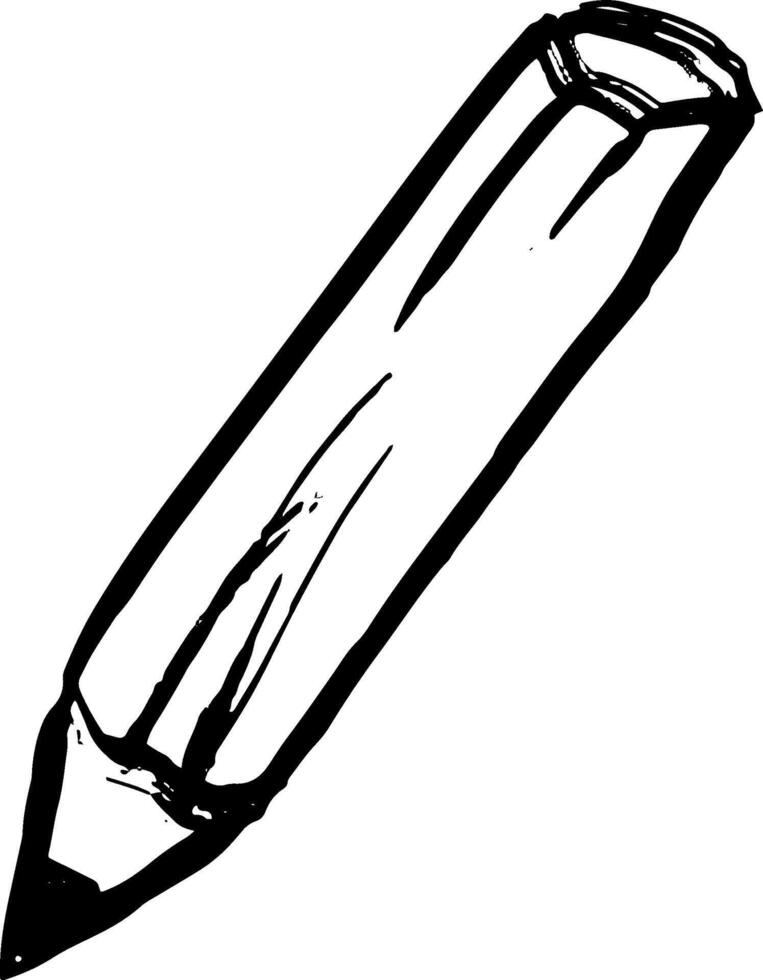 Dry Brush Grunge Pencil Icon vector