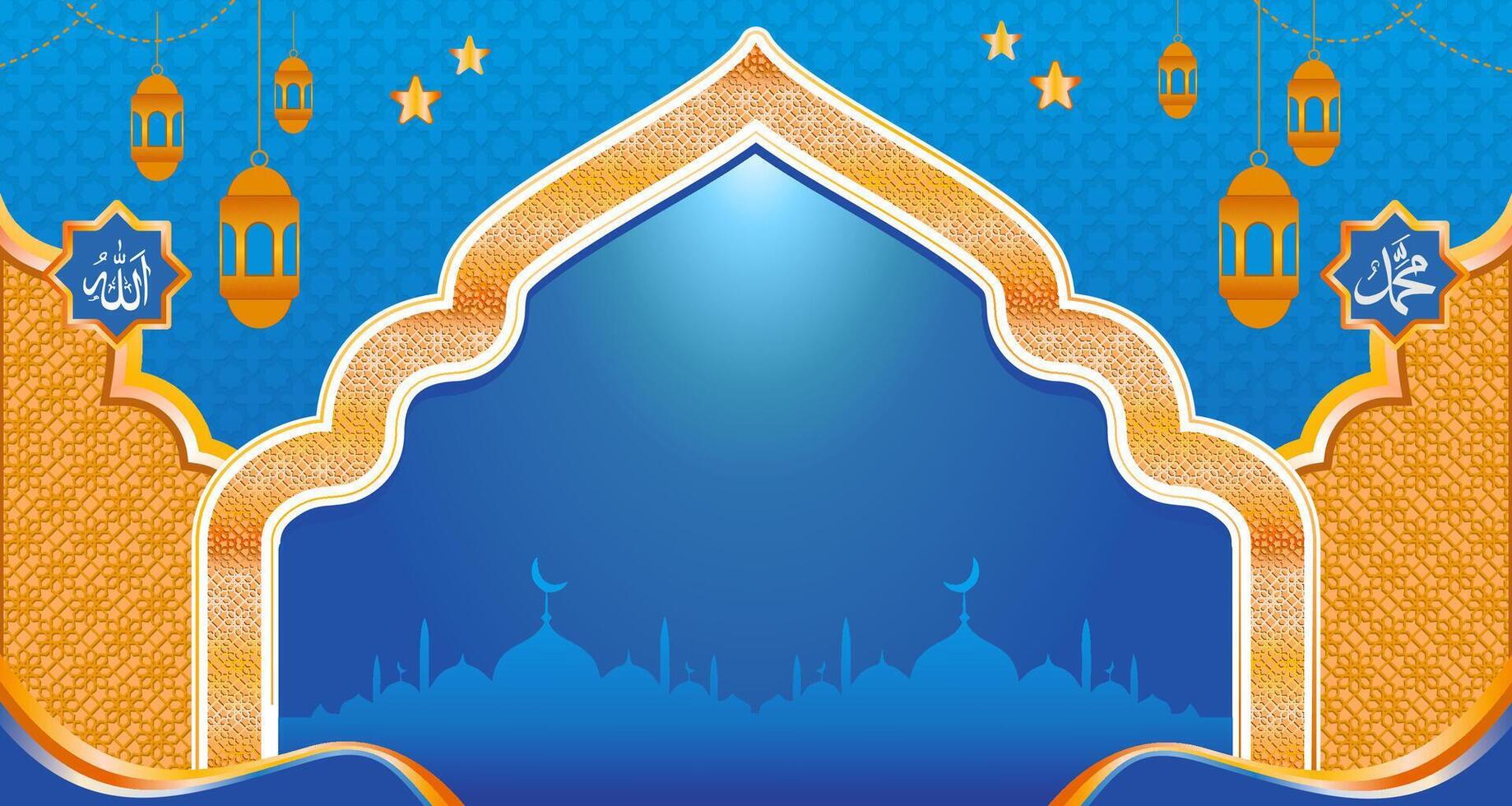Islamic ornament template for background banner poster cover envelope feed Ramadan eid mubarak vector