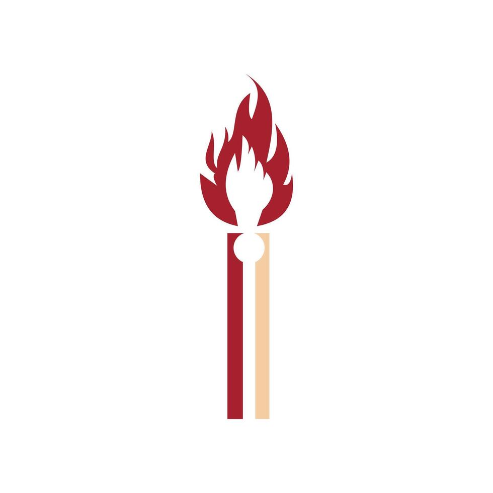 ignite stick icon logo design template vector