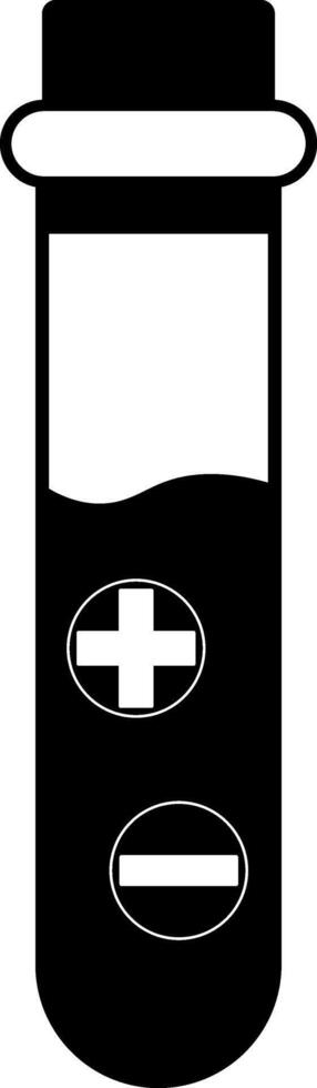 A test tube, positioned to block a virus, illustrating a protective measure. vector