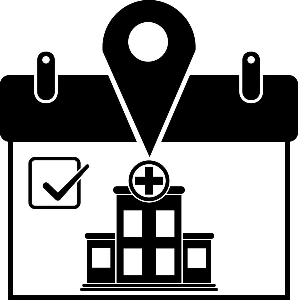 Calendar entry for medical appointment. vector