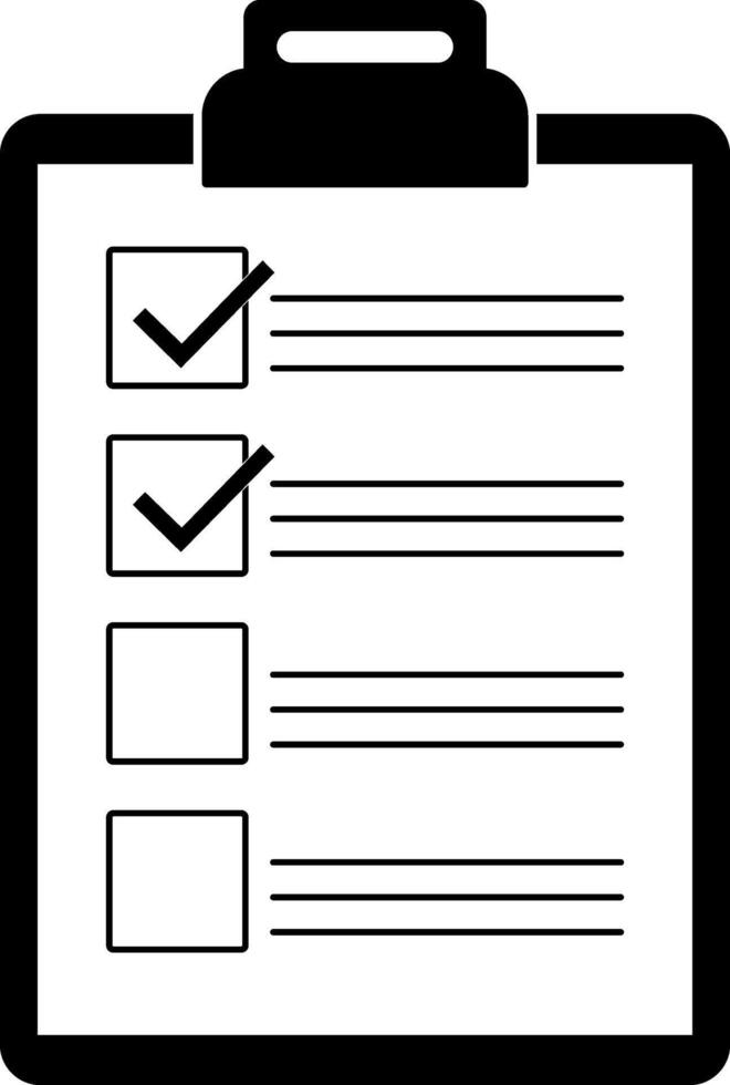 A health app's checklist, organized for easy task management. vector