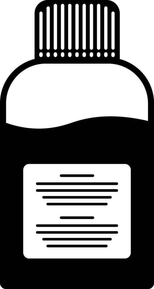 A sealed container of liquid medication. vector