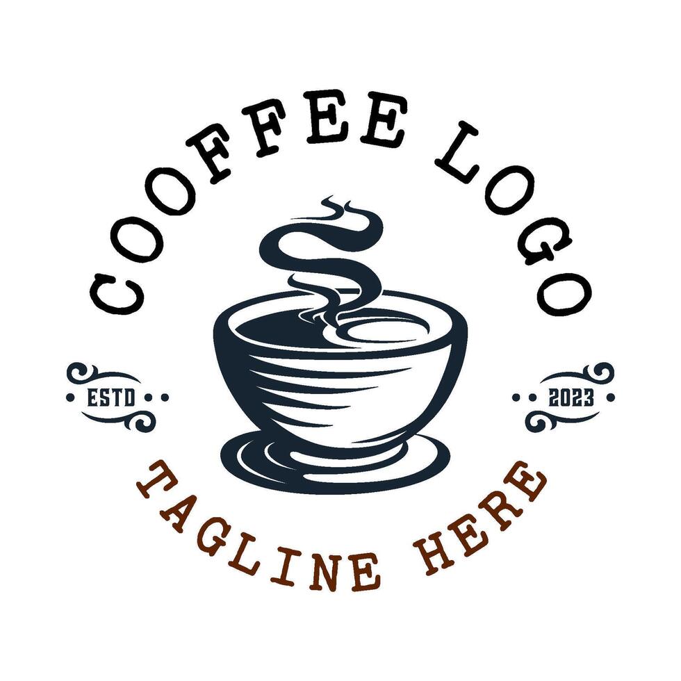 simple coffee logo design. a cup of coffee with a simple minimalist style vector
