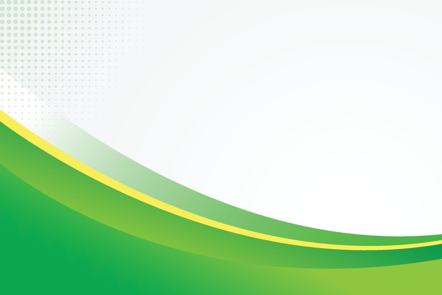 Green and yellow abstract shape with white space vector