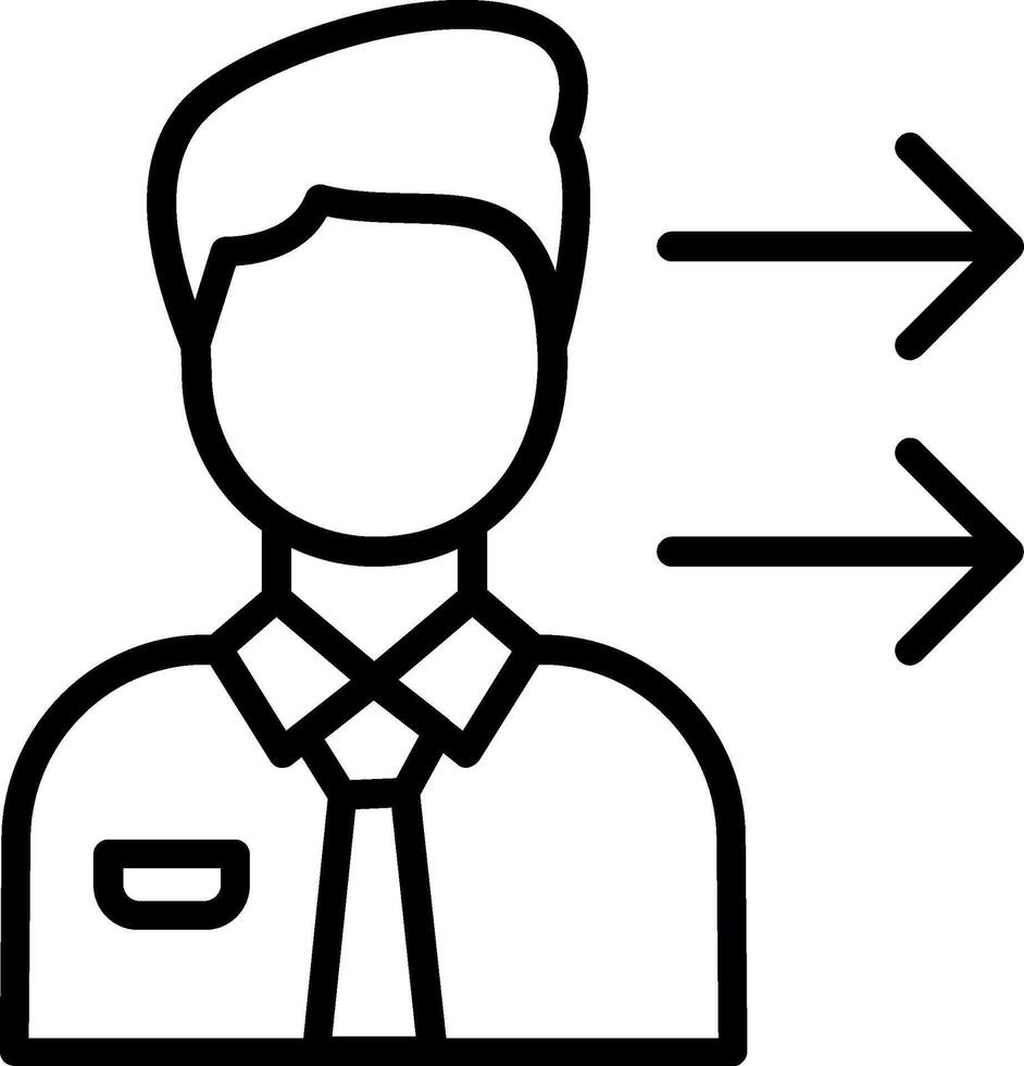 Dismissal Line Icon Design vector
