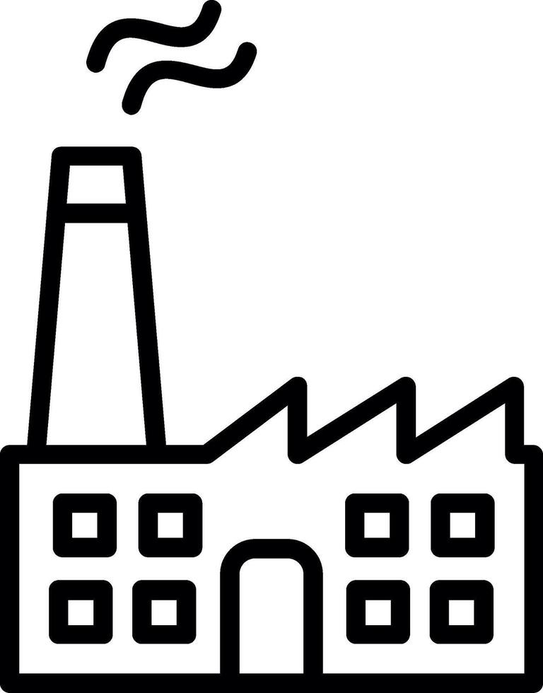 Factory Line Icon Design vector