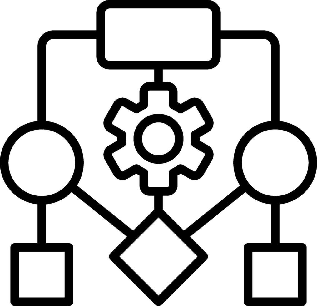 Flowchart Line Icon Design vector
