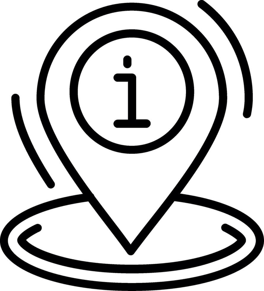Info Center Location Line Icon Design vector