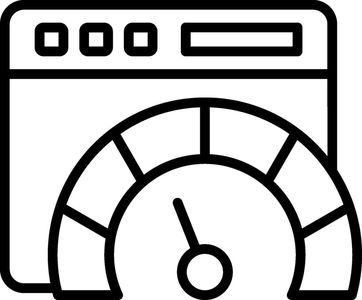 Page Speed Line Icon Design vector